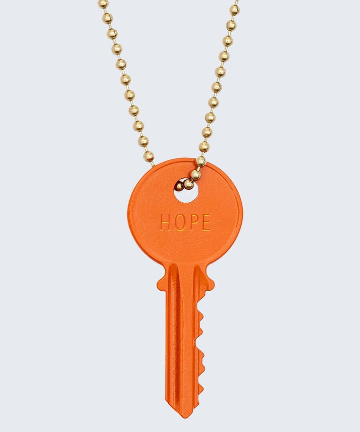 Color Classic Key Gold Ball Chain Necklace