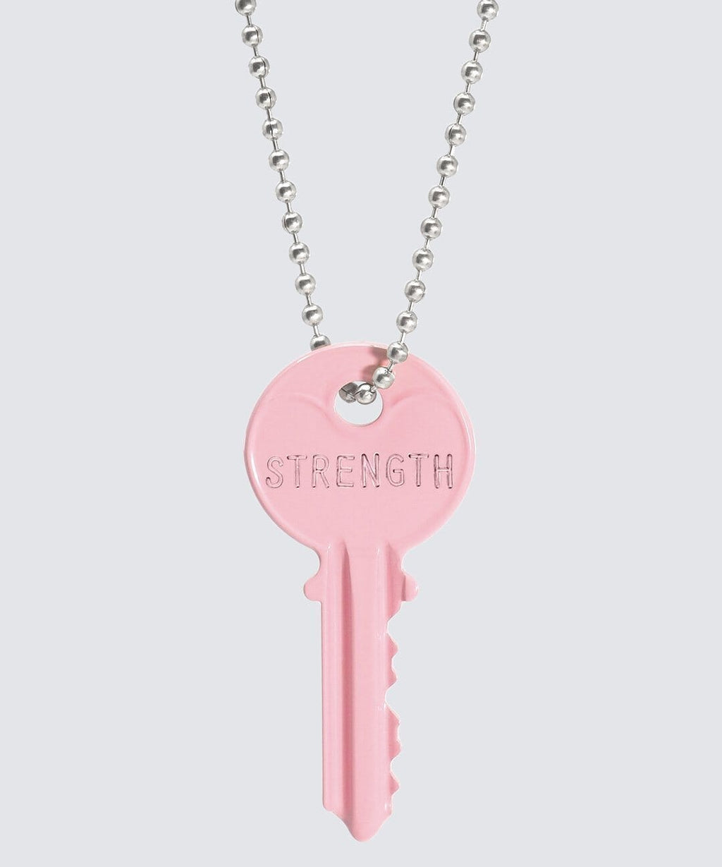 Color Classic Key Silver Ball Chain Necklace