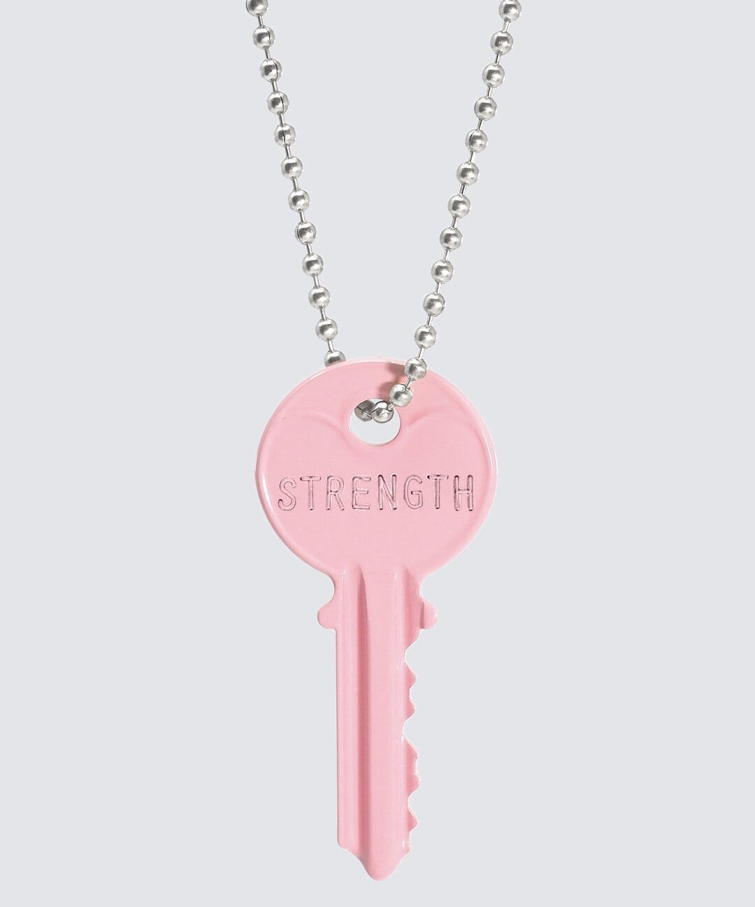 Color Classic Key Silver Ball Chain Necklace