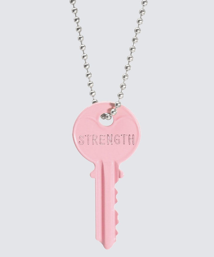 Color Classic Key Silver Ball Chain Necklace