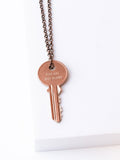 YOU ARE NOT ALONE Classic Key Necklace