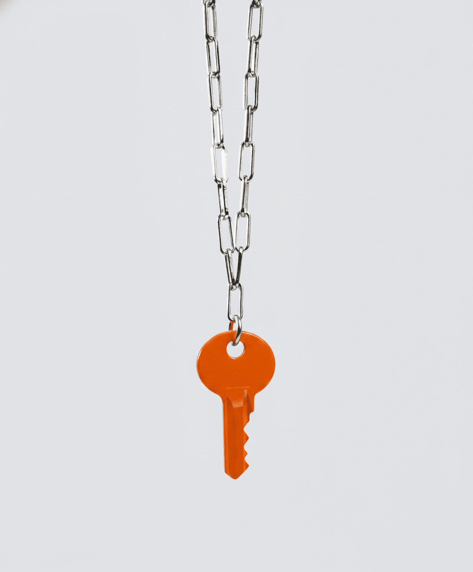 Color Dainty Emily Key Silver Brooklyn Chain Necklace