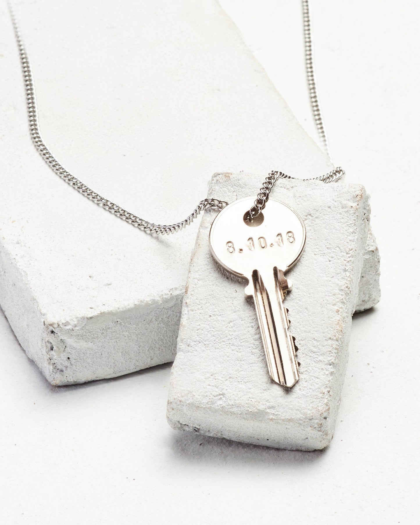 Wedding Date Classic Key Necklace